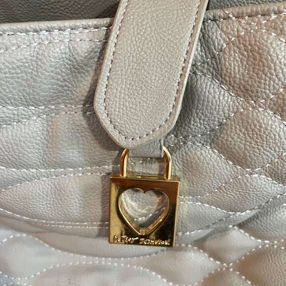 Betsey Johnson gray work tote shoulder Bag - Picture 6 of 12